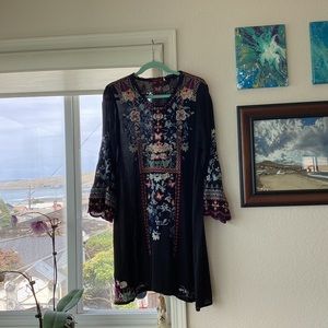Johnny Was Embroidered Tunic Dress